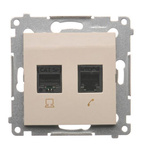 Gniazdo telefon-komputer krem SIMON 54