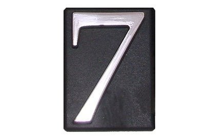Cyfra 7 samoprzylepna 4,5cm tabliczka chrom