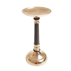 Świecznik metalowy Kolumna czarno-złoty 31,5cm