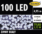 Lampki LED 100L 4,95m biały zimny zewnętrzne