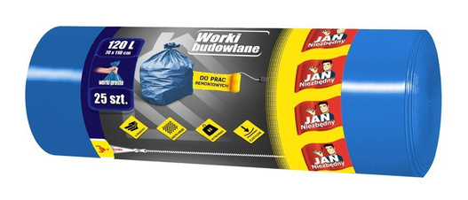 Worki do prac budowlanych 120l 25 sztuk Elastyczne
