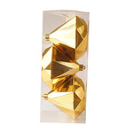 Bombka Diament złoty 3sztuki 10cm