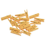 Spinacze klamry drewniane pomarańczowe 3,5cm 18sztuk