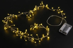 Lampki na baterie 100 LED ciepły biały