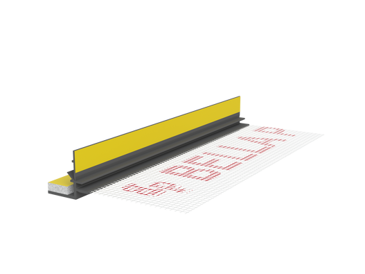 Listwa PVC dylatacyjna z siatką i uszczelką BP13R 250cm Szara