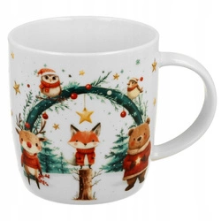 Kubek świąteczny Zwierzątka w pudełku Domek 400ml
