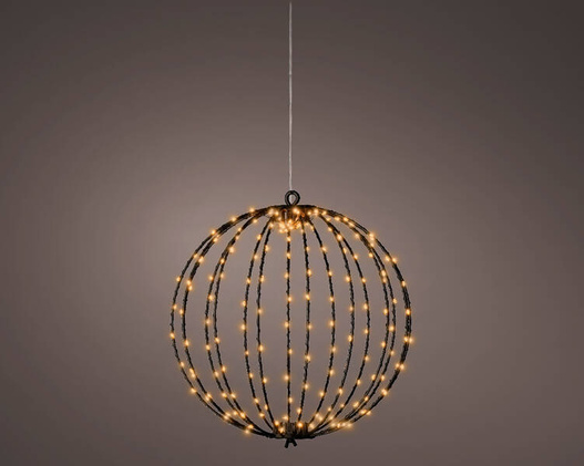 Kula metalowa czarna 192 LED
