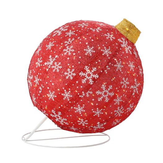 Bombka zewnętrzna/wewnętrzna czerwona 60cm 100 LED biały ciepły