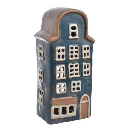 Domek kamienica 3 piętrowa T-light ceramika granat