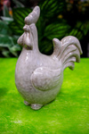 Figurka Kogut ceramiczny beżowy cieniowany 19x23cm