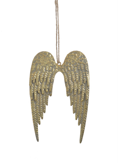 Zawieszka skrzydła metalowe złote 14,5cm