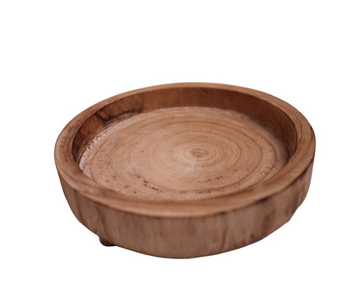 Podstawka drewniana wklęsła na nóżkach okrągła 24cm