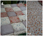 Patchwork poduszka na krzesło koronka mix 40x40cm
