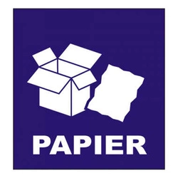 Naklejka na kosz do segregacji odpadów Papier RG1