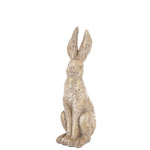 Figurka Królik złoty szczotkowany siedzący 30cm