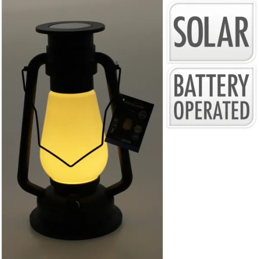 Lampa solarna/naftowa czarna 30 cm