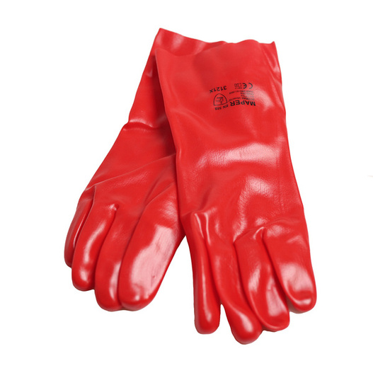 Rękawice do olejów, smarów Czerwone 35cm