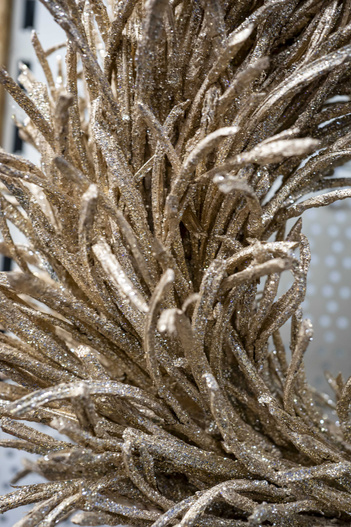 Wianek ze złotych patyków 48cm