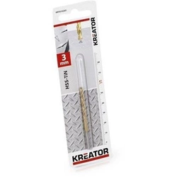 Wiertło do metalu HSS TIN Kreator 3 mm