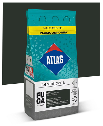 Fuga ceramiczna 1-20mm Atlas 037 Grafitowy 5kg