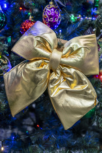 Kokarda dekoracyjna złota gruba 29x29cm