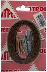 Cyfra 0 antyk 10cm miedź