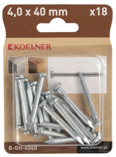 Gwoździe hartowane 4x40mm 18szt Koelner