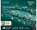Lampki zewnętrzne/wewnętrzne compact 750Led Flesz 16m zielony/ ciepły biały 8funkcji