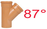 Trójnik kanalizacyjny zewnętrzny fi160/110mm (87')
