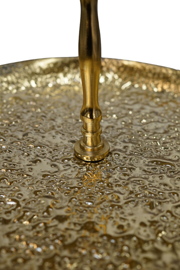 Patera metalowa 2-poziomy złota karbowana 29x35cm