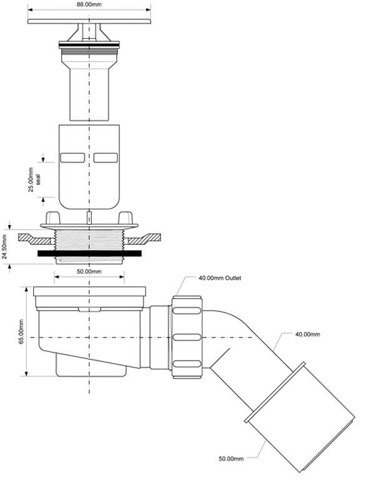 Syfon brodzikowy McAlpine HC252588B