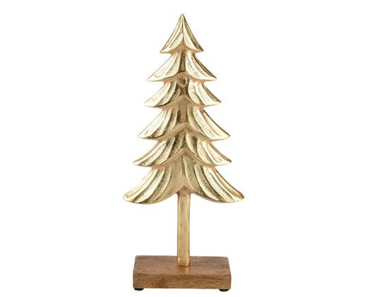 Choinka metalowa złota płaska podstawka mango 33cm