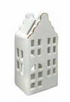 Domek T-light ceramiczny biały 16,5cm