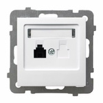 Gniazdo telefoniczne pojedyncze Ospel As białe