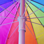 Parasol plażowy ogrodowy łamany średnica  220 cm Tęcza