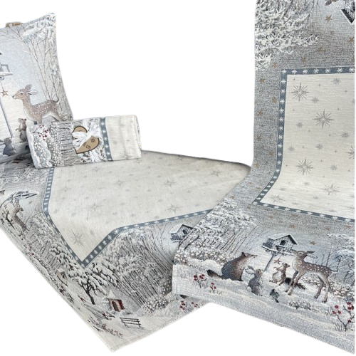 Bieżnik 45x180cm Chenille szary SARENKA