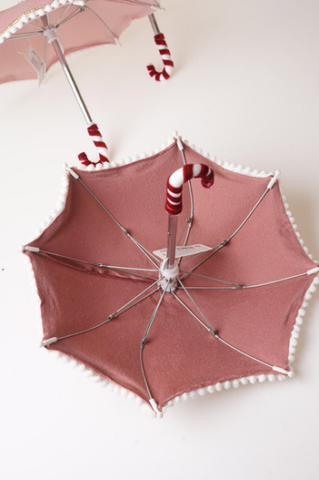 Ozdoba do wnętrz  aksamitna parasolka 22cm 