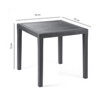 Stół rattan grafit 79x79x72cm