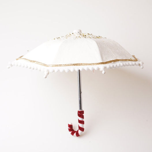 Ozdoba do wnętrz  aksamitna parasolka 22cm 