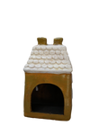 Domek Holenderski T-light brązowy, beżowa dachówka 17cm