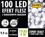 Lampki zew/wew 100 LED 9,9m Flesz zimny / biały zimny
