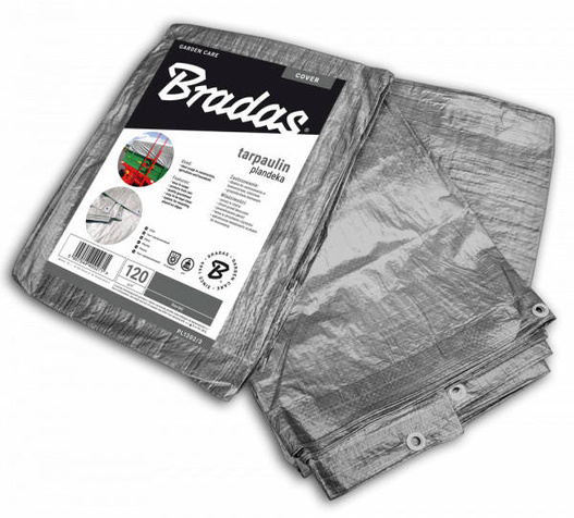 Plandeka  4x6m srebrna gruba