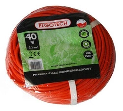 Przedłużacz ogrodowy 2x1mm2 40m ELGOTECH