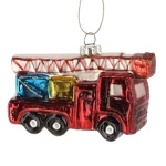 Bombka szklana wóz strażacki 10x6,5cm 1 sztuka