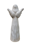 Anioł ceramiczny cieniowany w odcieniach beżu 10,5 cm
