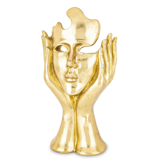 Figurka maska złota nie słyszy 30x16cm