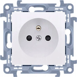 Gniazdo pojedyncze z uziemieniem białe Simon 10