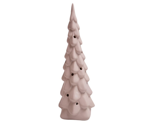 Choinka ceramiczna biała LED 24 cm