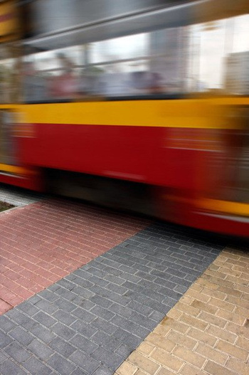 Kostka brukowa Prostokąt czerwona grubość 4cm faza
