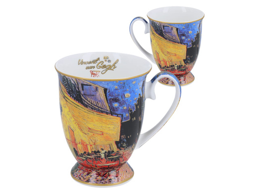 Komplet 2 kubków w sercu Van Gogh Taras kawiarni nocą Carmani